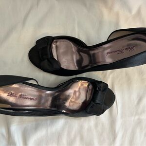 Lulu Townsend black peep toe pump